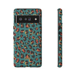 Turquoise Leopard-Phone Case-Google Pixel 6 Pro-Matte-Movvy