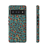 Turquoise Leopard-Phone Case-Google Pixel 6 Pro-Matte-Movvy