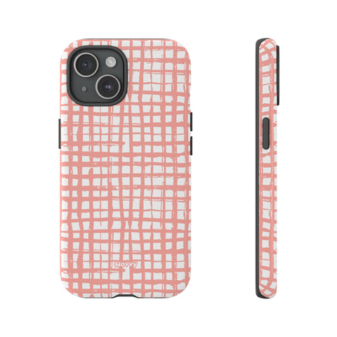 Seaside Plaid-Phone Case-iPhone 15-Glossy-Movvy