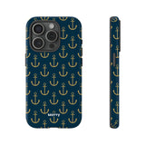 Gold Anchors-Phone Case-iPhone 15 Pro-Glossy-Movvy