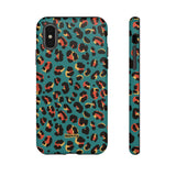 Turquoise Leopard-Phone Case-iPhone X-Matte-Movvy