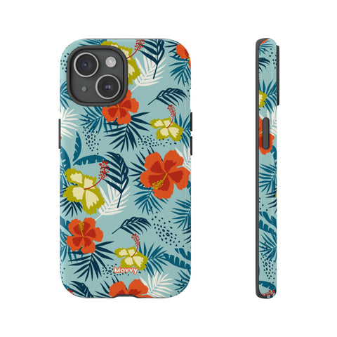 Hawaiian Flowers-Phone Case-iPhone 15-Glossy-Movvy