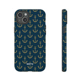 Gold Anchors-Phone Case-iPhone 15 Plus-Matte-Movvy