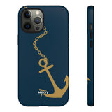 Gold Chained Anchor-Phone Case-iPhone 12 Pro Max-Matte-Movvy