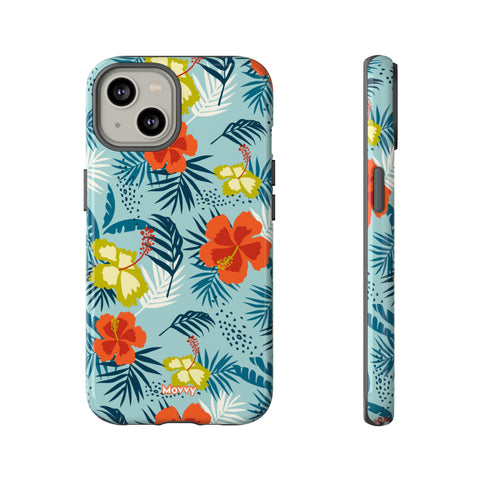 Hawaiian Flowers-Phone Case-iPhone 14-Glossy-Movvy