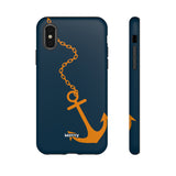 Orange Chained Anchor-Phone Case-iPhone XS-Matte-Movvy