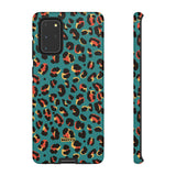Turquoise Leopard-Phone Case-Samsung Galaxy S20+-Glossy-Movvy