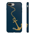 Gold Chained Anchor-Phone Case-iPhone 8 Plus-Matte-Movvy