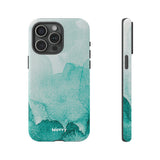 Aquamarine Watercolor-Phone Case-iPhone 15 Pro Max-Glossy-Movvy