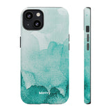 Aquamarine Watercolor-Phone Case-iPhone 13-Matte-Movvy