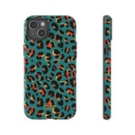 Turquoise Leopard-Phone Case-iPhone 15 Plus-Glossy-Movvy