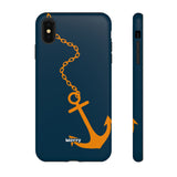 Orange Chained Anchor-Phone Case-iPhone XS MAX-Matte-Movvy
