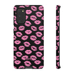 Pink Lips (Black)-Phone Case-Samsung Galaxy S20-Matte-Movvy