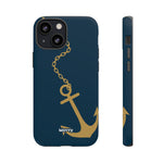 Gold Chained Anchor-Phone Case-iPhone 13 Mini-Matte-Movvy
