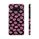 Pink Lips (Black)-Phone Case-Samsung Galaxy S10E-Glossy-Movvy