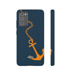 Orange Chained Anchor-Phone Case-Samsung Galaxy S20 FE-Matte-Movvy