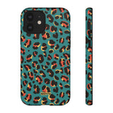 Turquoise Leopard-Phone Case-iPhone 12-Matte-Movvy