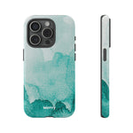 Aquamarine Watercolor-Phone Case-iPhone 15 Pro-Glossy-Movvy