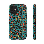 Turquoise Leopard-Phone Case-iPhone 12 Mini-Matte-Movvy