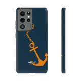 Orange Chained Anchor-Phone Case-Samsung Galaxy S21 Ultra-Matte-Movvy