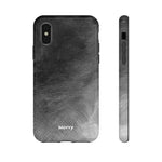 Grayscale Brushstrokes-Phone Case-iPhone XS-Glossy-Movvy