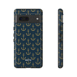 Gold Anchors-Phone Case-Google Pixel 7-Glossy-Movvy