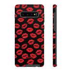 Red Lips (Black)-Phone Case-Samsung Galaxy S10 Plus-Matte-Movvy