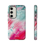 Aquaberry Brushstrokes-Phone Case-Samsung Galaxy S23-Glossy-Movvy