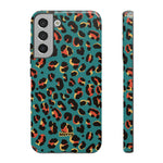 Turquoise Leopard-Phone Case-Samsung Galaxy S22 Plus-Glossy-Movvy