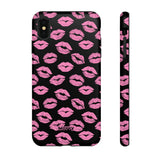 Pink Lips (Black)-Phone Case-iPhone XS MAX-Matte-Movvy