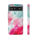 Aquaberry Brushstrokes-Phone Case-Google Pixel 6-Glossy-Movvy