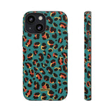 Turquoise Leopard-Phone Case-iPhone 13 Mini-Matte-Movvy