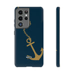 Gold Chained Anchor-Phone Case-Samsung Galaxy S21 Ultra-Glossy-Movvy