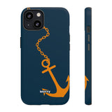 Orange Chained Anchor-Phone Case-iPhone 13-Matte-Movvy