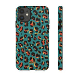Turquoise Leopard-Phone Case-iPhone 11-Matte-Movvy