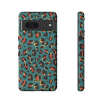 Turquoise Leopard-Phone Case-Google Pixel 7-Matte-Movvy