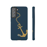 Gold Chained Anchor-Phone Case-Samsung Galaxy S21 FE-Matte-Movvy