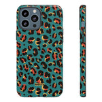 Turquoise Leopard-Phone Case-iPhone 13 Pro Max-Glossy-Movvy