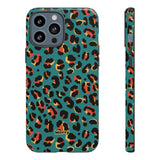Turquoise Leopard-Phone Case-iPhone 13 Pro Max-Glossy-Movvy