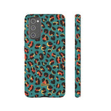 Turquoise Leopard-Phone Case-Samsung Galaxy S20 FE-Matte-Movvy