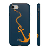 Orange Chained Anchor-Phone Case-iPhone 8-Glossy-Movvy
