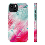 Aquaberry Brushstrokes-Phone Case-iPhone 13-Glossy-Movvy