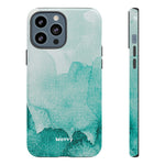 Aquamarine Watercolor-Phone Case-iPhone 13 Pro Max-Glossy-Movvy