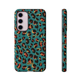 Turquoise Leopard-Phone Case-Samsung Galaxy S23 Plus-Glossy-Movvy