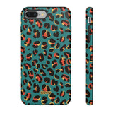Turquoise Leopard-Phone Case-iPhone 8 Plus-Glossy-Movvy