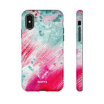 Aquaberry Brushstrokes-Phone Case-iPhone X-Glossy-Movvy