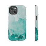 Aquamarine Watercolor-Phone Case-iPhone 15-Glossy-Movvy
