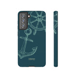 Wheel and Anchor-Phone Case-Samsung Galaxy S21 FE-Glossy-Movvy