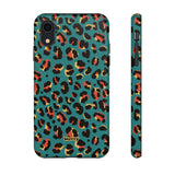 Turquoise Leopard-Phone Case-iPhone XR-Glossy-Movvy