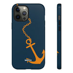 Orange Chained Anchor-Phone Case-iPhone 12 Pro Max-Glossy-Movvy